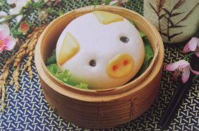 小猪奶黄包